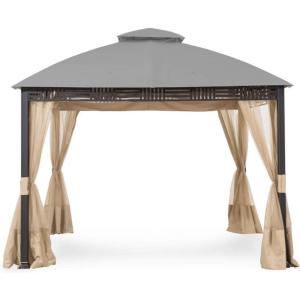 imageGarden Winds Replacement Canopy Top Cover for Westbrook Gazebo Gazebo  350  BeigeSlate Gray
