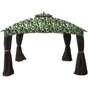 imageGarden Winds Replacement Canopy for Allen Roth 10x12 Gazebo Model GF12S004B  Performance 350 Fabric  BeigePalm