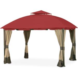 imageGarden Winds Replacement Canopy for South Hampton Gazebo  Riplock 350  BeigeCinnabar