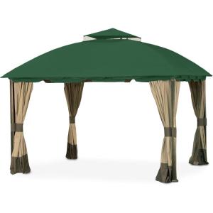 imageGarden Winds Replacement Canopy for South Hampton Gazebo  Riplock 350  BeigeGreen