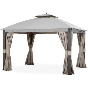 imageGarden Winds Replacement Canopy for The Shadow Creek Gazebo  Riplock 350  Beige  Will ONLY FIT Model LGZ1140PST Please Read Product Advice Before PurchasingClassic Stone Slate Gray