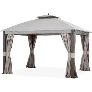 imageGarden Winds Replacement Canopy for The Shadow Creek Gazebo  Riplock 350  Beige  Will ONLY FIT Model LGZ1140PST Please Read Product Advice Before PurchasingSlate Gray