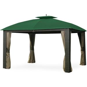 imageGarden Winds Replacement Canopy for The Sonoma Riviera Gazebo  Riplock 350  BeigeGreen