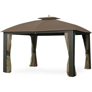 imageGarden Winds Replacement Canopy for The Sonoma Riviera Gazebo  Riplock 350  BeigeNutmeg