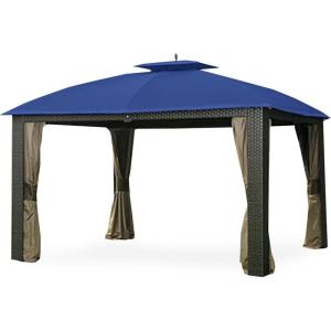 imageGarden Winds Replacement Canopy for The Sonoma Riviera Gazebo  Riplock 350  BeigeTrue Navy