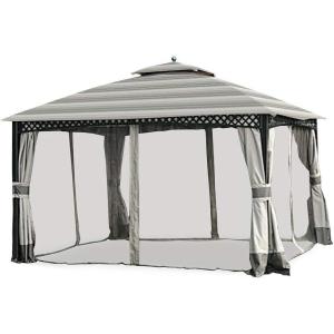 imageGarden Winds Replacement Canopy for The Windsor Gazebo  Standard 350  Beige  for Models LGZ717PSTC A111001701 810213583 Will NOT FIT Any Other Model  Read Before BuyingStripe Stone