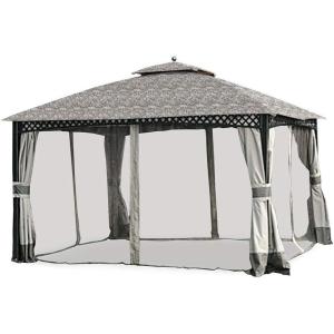 imageGarden Winds Replacement Canopy for The Windsor Gazebo  Standard 350  Beige  for Models LGZ717PSTC A111001701 810213583 Will NOT FIT Any Other Model  Read Before BuyingDamask Beige