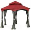 imageGarden Winds Replacement Canopy for The Southbay Hexagon Gazebo  Riplock 350  BeigeCinnabar