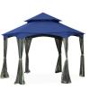 imageGarden Winds Replacement Canopy for The Southbay Hexagon Gazebo  Riplock 350  BeigeTrue Navy