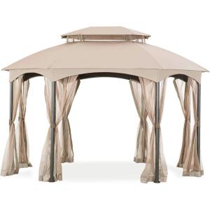 imageGarden Winds Replacement Canopy for The Manhattan Oval Gazebo  Riplock 350  BeigeBeige
